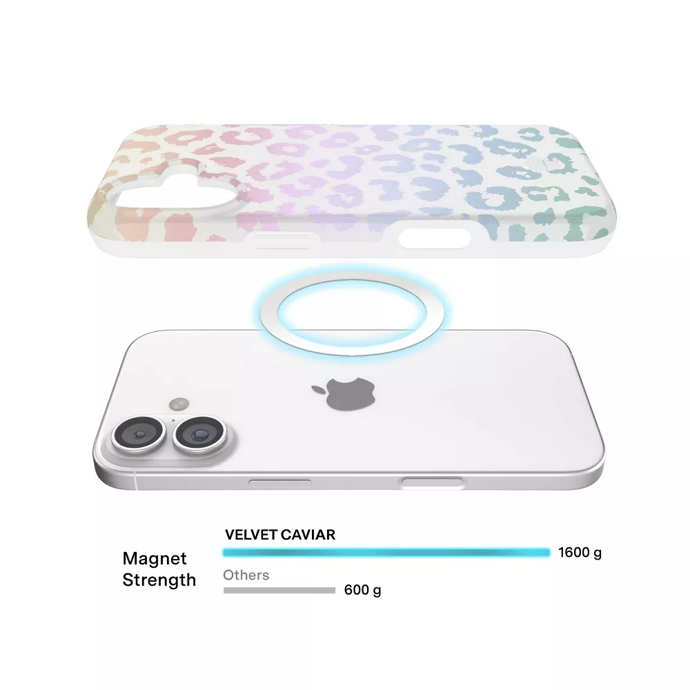 MagSafe Phone Case - White Opal Leopard - Image 3