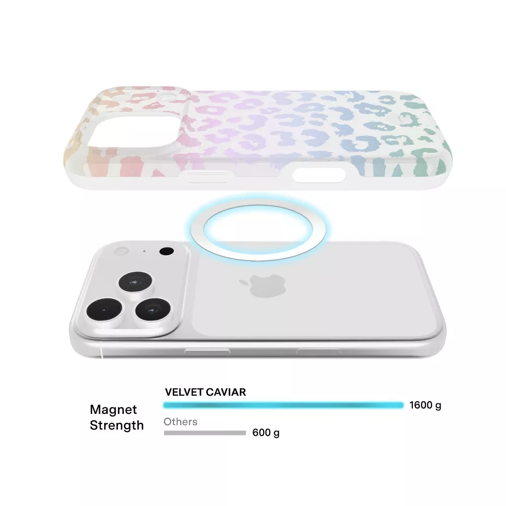 MagSafe Phone Case - White Opal Leopard - Image 3