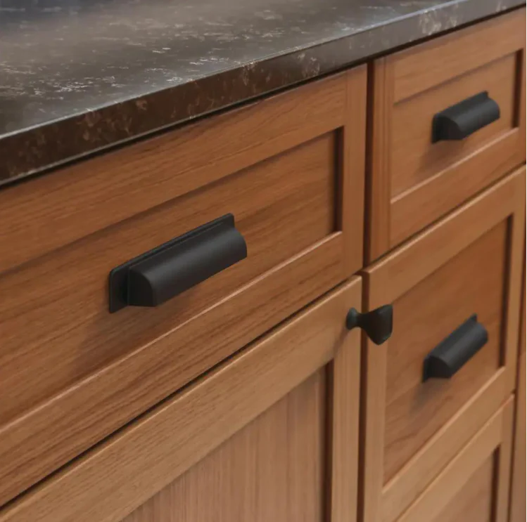 Iron Craft 4 in. (102 mm) Matte Black Cup Drawer Pull (SET OF 14)