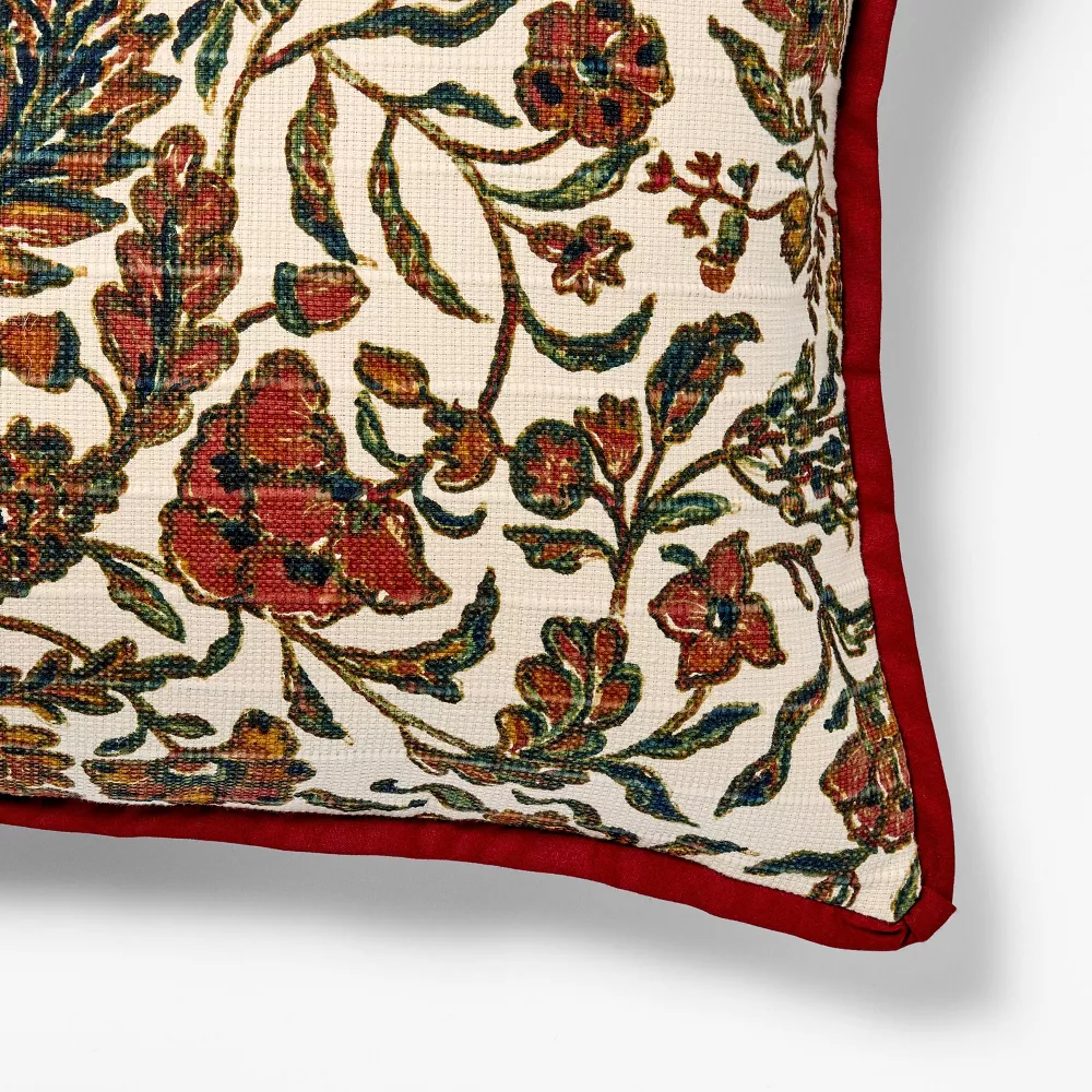 Jacobean Floral Throw Pillow - Image 3
