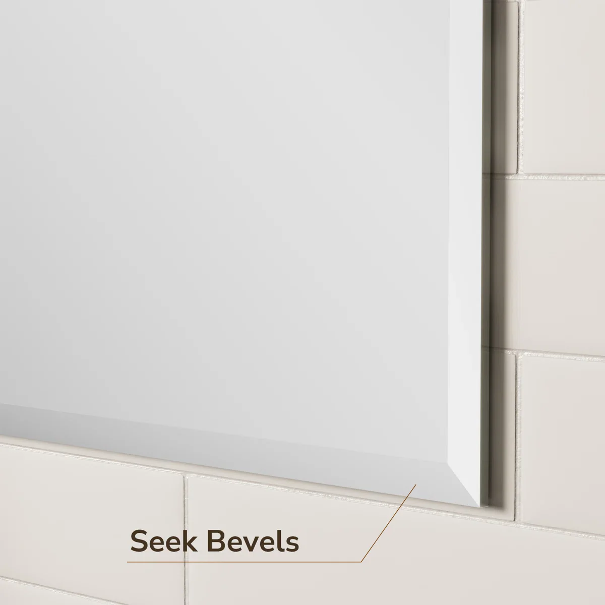 Janica Rectangle Beveled Frameless Bathroom Vanity Mirror - Image 3