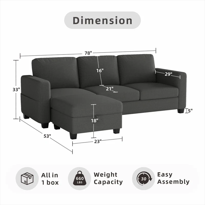 Jaydie Upholstered Sofa Couch - Image 5