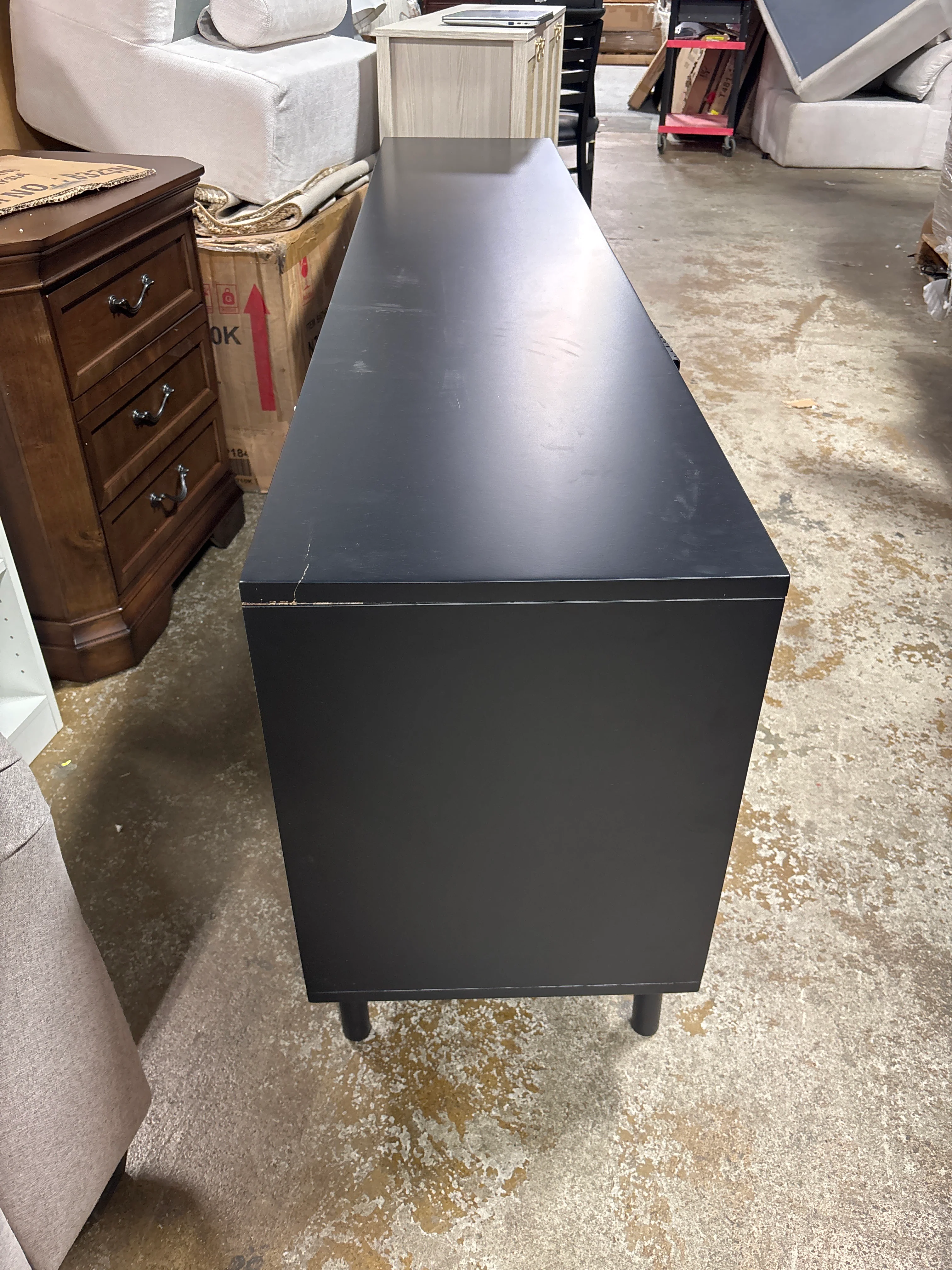 Joss&Main Janya 79'' Media Console Black SHOWROOM ITEM - Image 5
