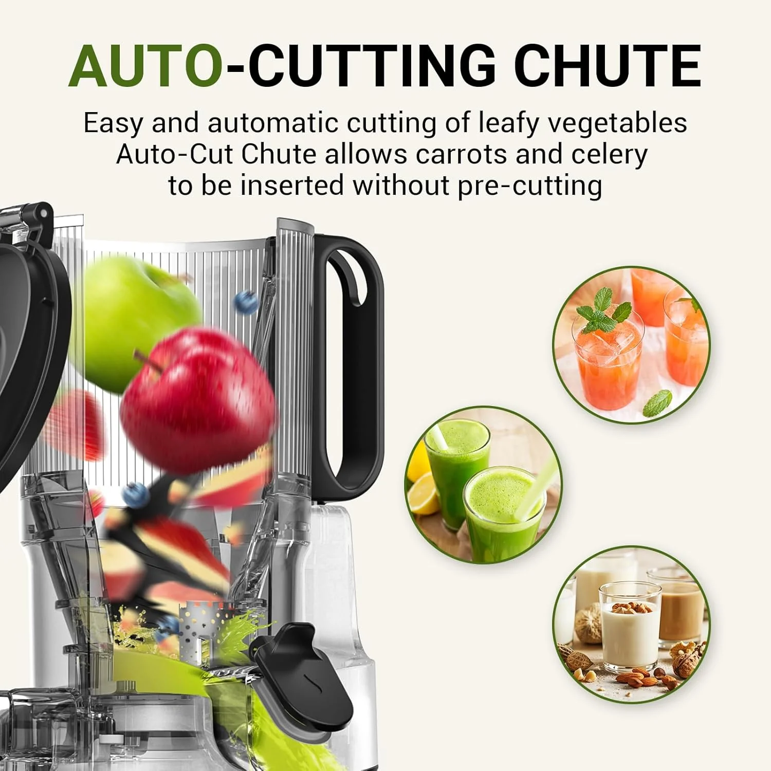 Juicer Machines, Extra Self-Feeding Cold Press Juicer - Image 3