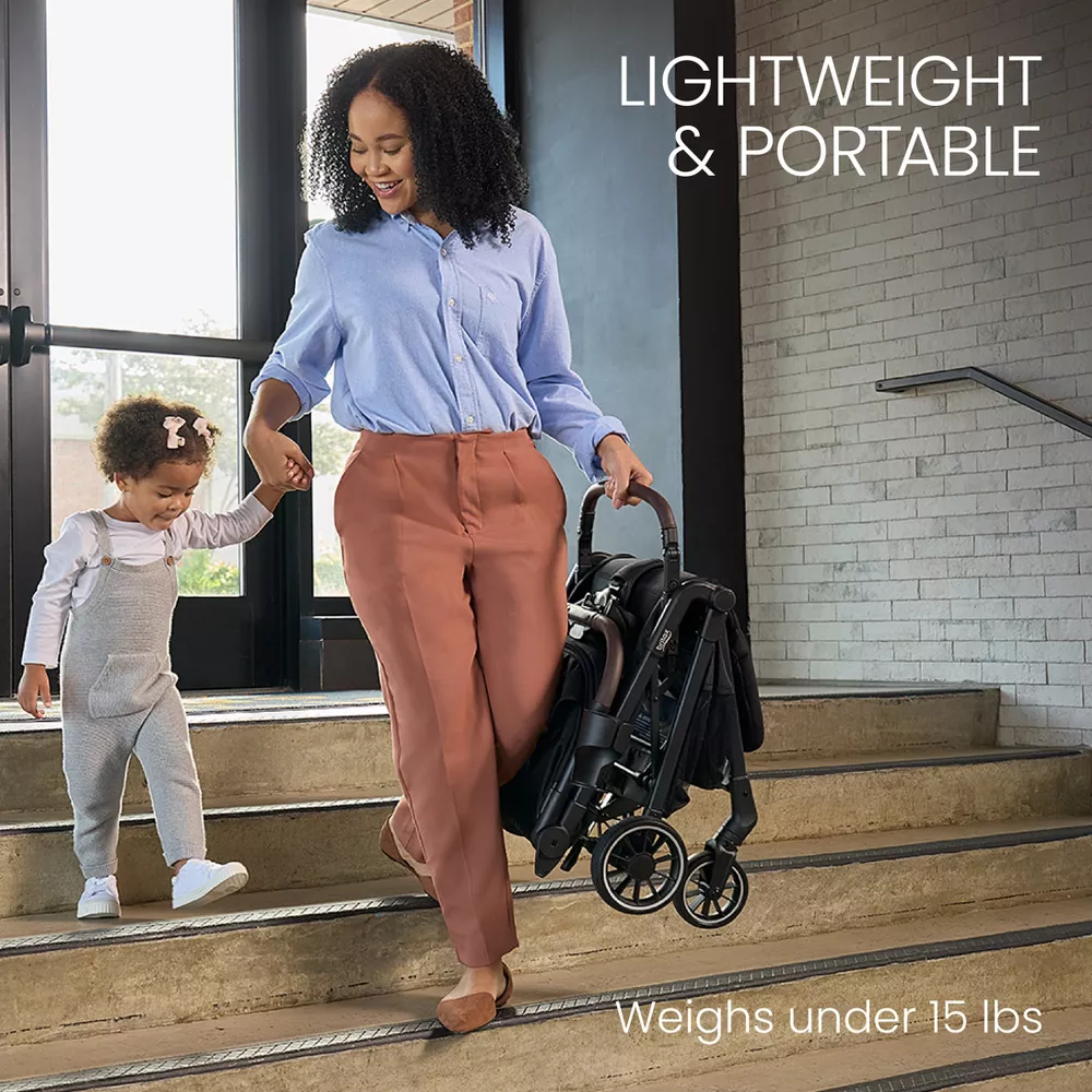 Juniper Compact Stroller, Lightweight Fold-and-Go Design - Raven Black, - Image 3