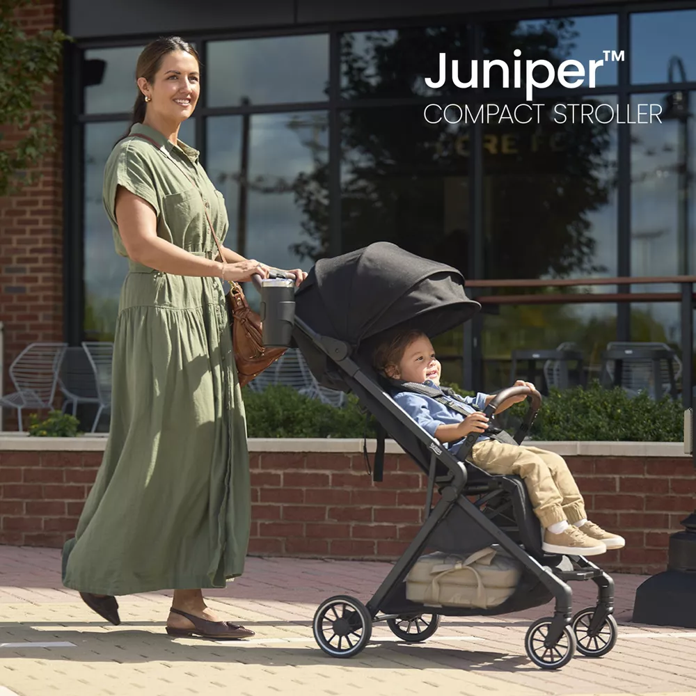 Juniper Compact Stroller, Lightweight Fold-and-Go Design - Raven Black, - Image 5