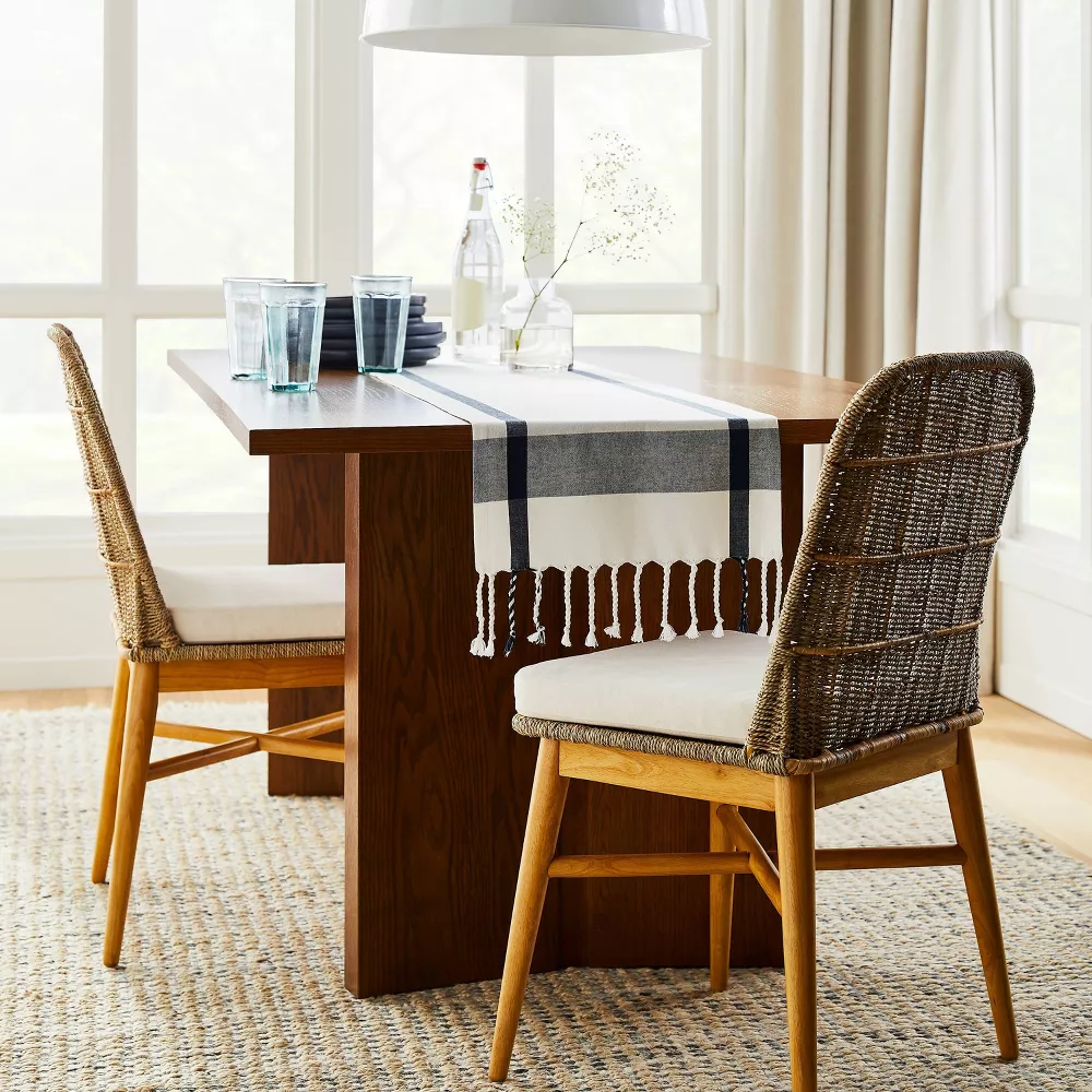 Juniper Woven Dining Chair with Cushion Natural - Image 4