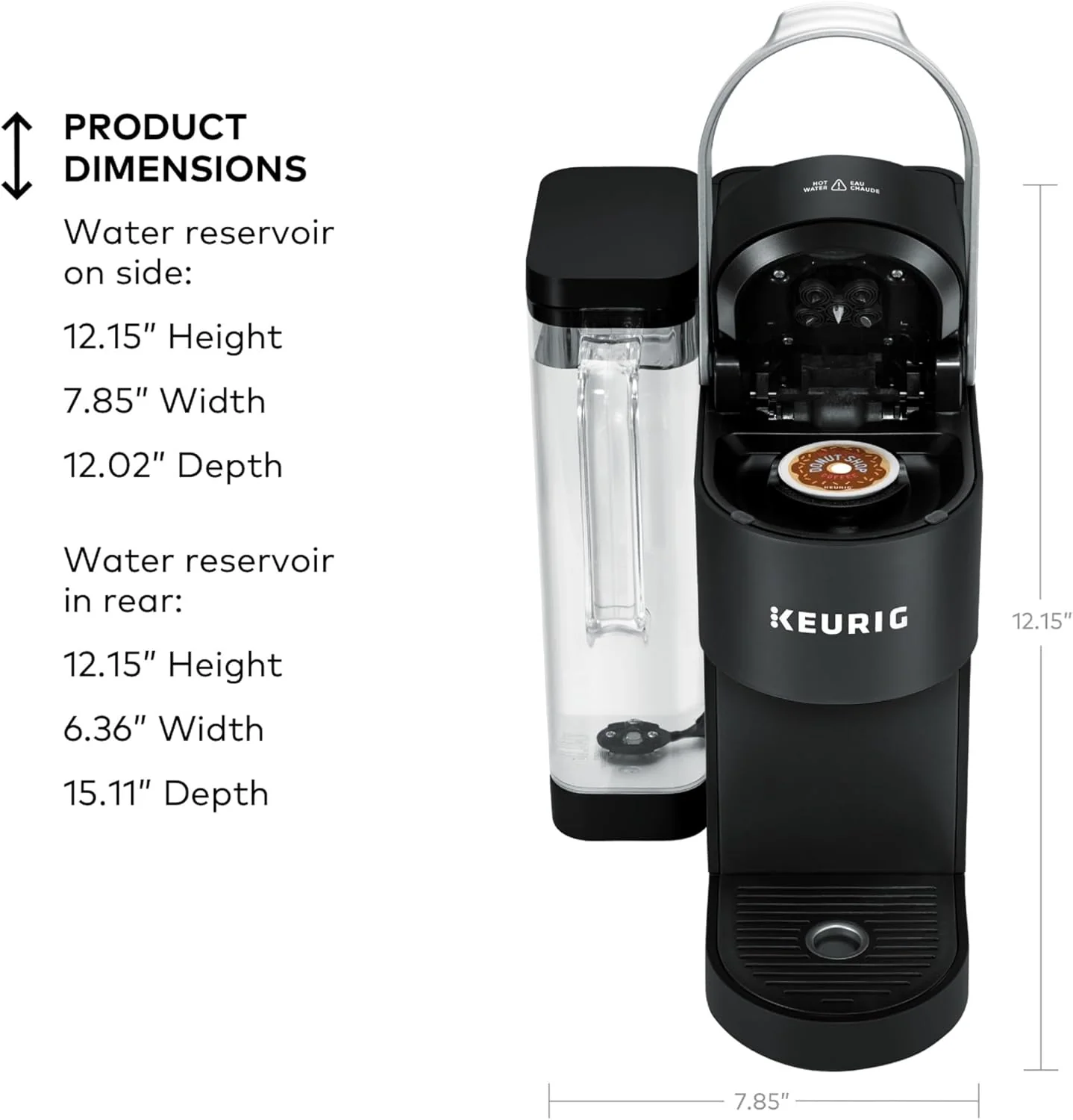 K-Supreme Single Serve K-Cup Pod Coffee Maker, Black - Image 2