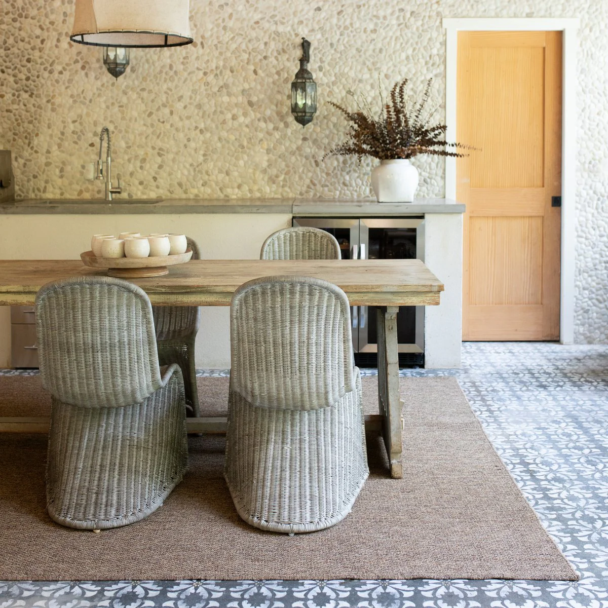 Karavia Tan Outdoor Area Rug 5'3x7'6 - Image 5