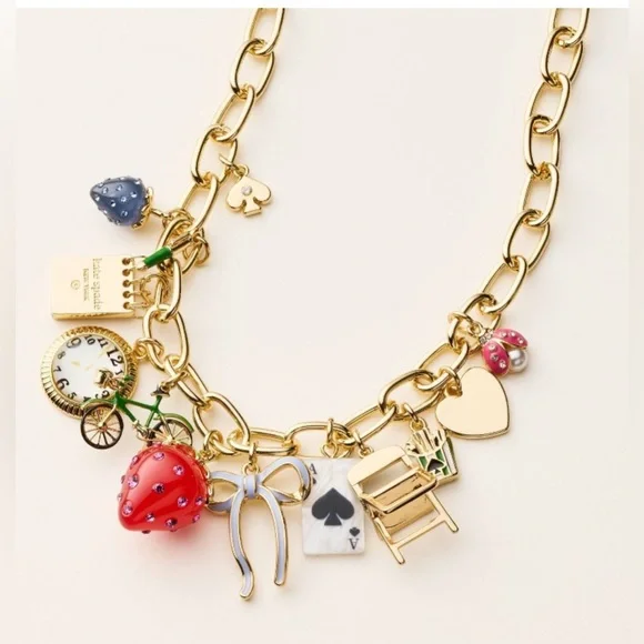 Chunky Charm Statement Necklace - Image 4