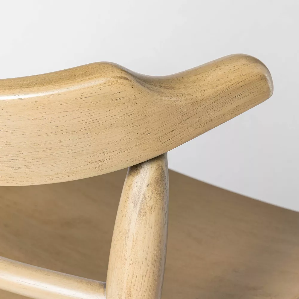 Kaysville Curved Back Wooden Counter Height Barstool Gray Wash - Image 5
