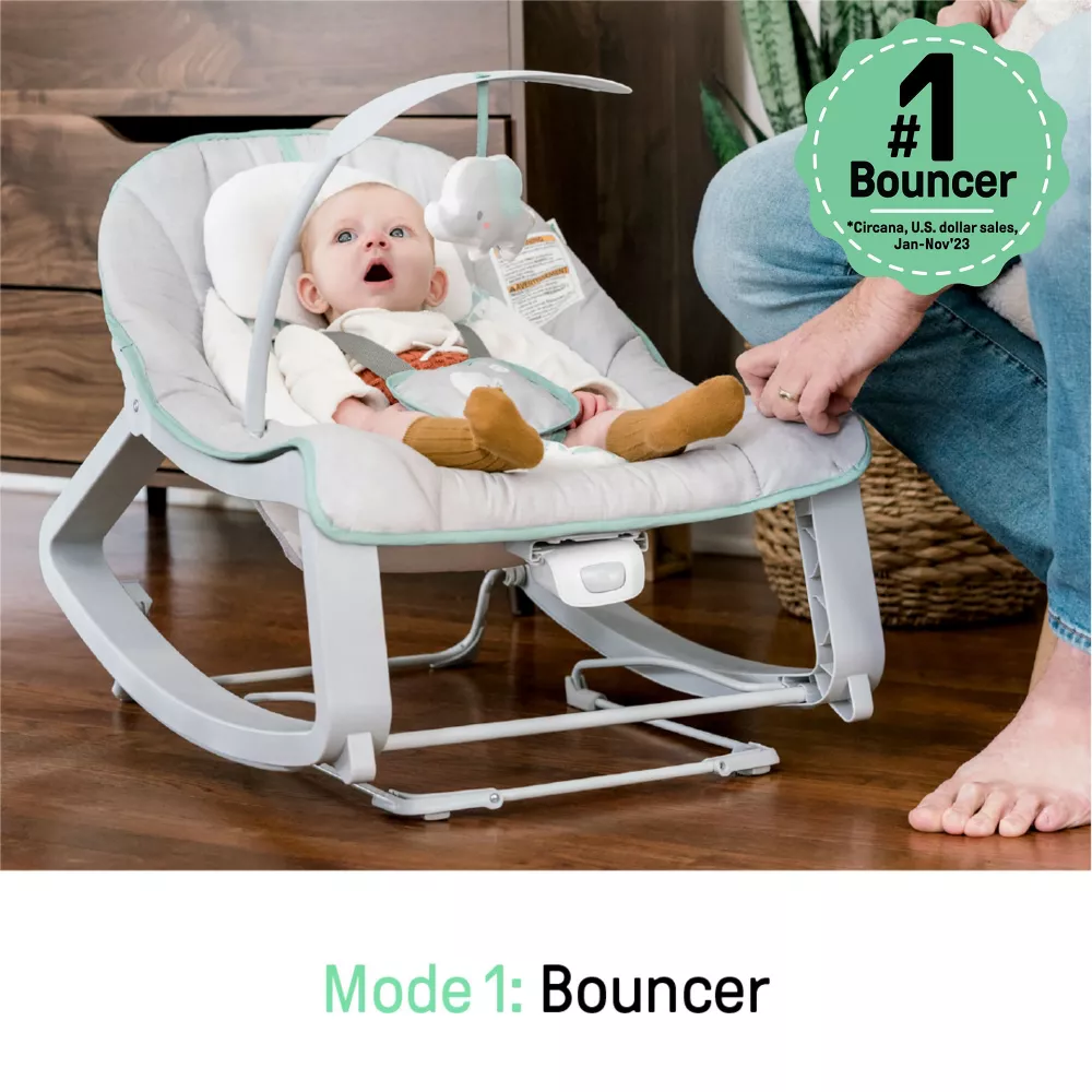 Keep Cozy 3-in-1 Grow with Me Baby Bouncer, Rocker & Toddler Seat - Weaver - Image 4