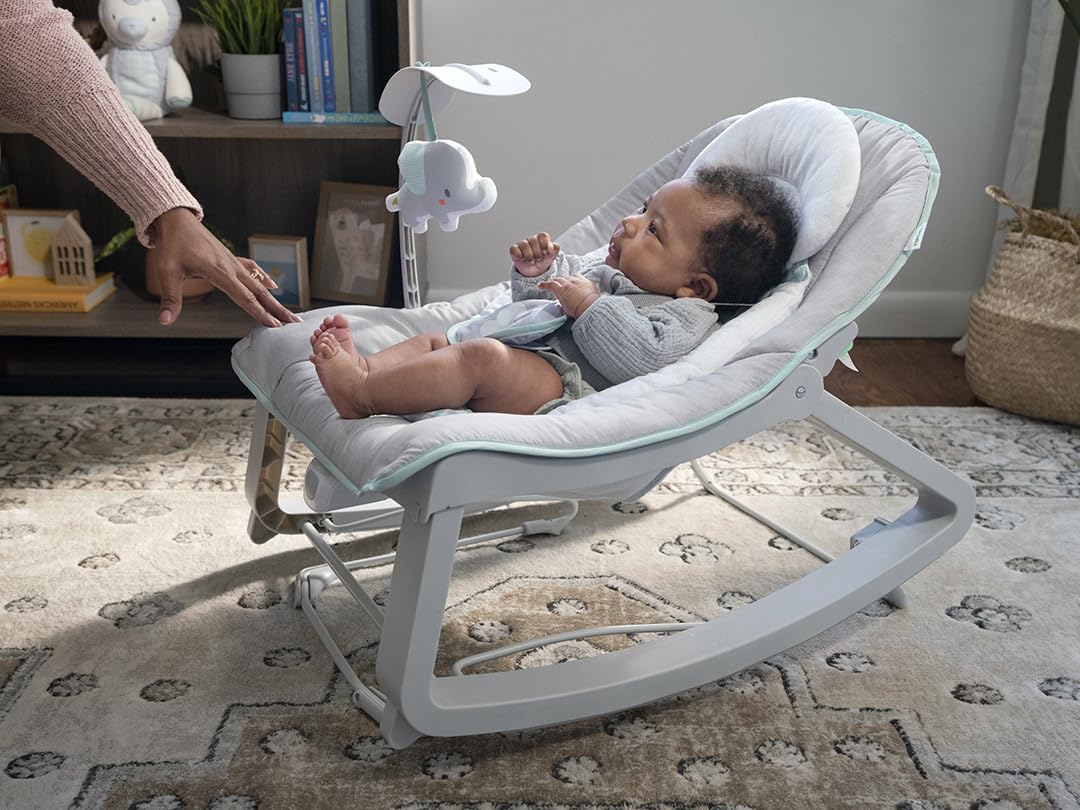 Keep Cozy 3-in-1 Grow with Me Vibrating Baby Bouncer, Seat & Infant to Toddler Rocker, Vibrations & -Toy Bar (Weaver) - Image 2