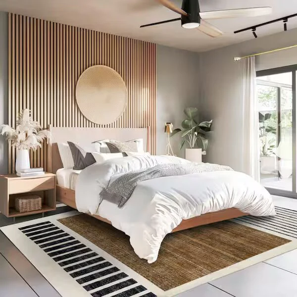 Beige Doormat Striped Area Rug 3 ft. x 5 ft. - Image 3
