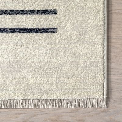Keeva Modern Striped Fringe Indoor Area Rug - 3'3" x 5' - Image 3