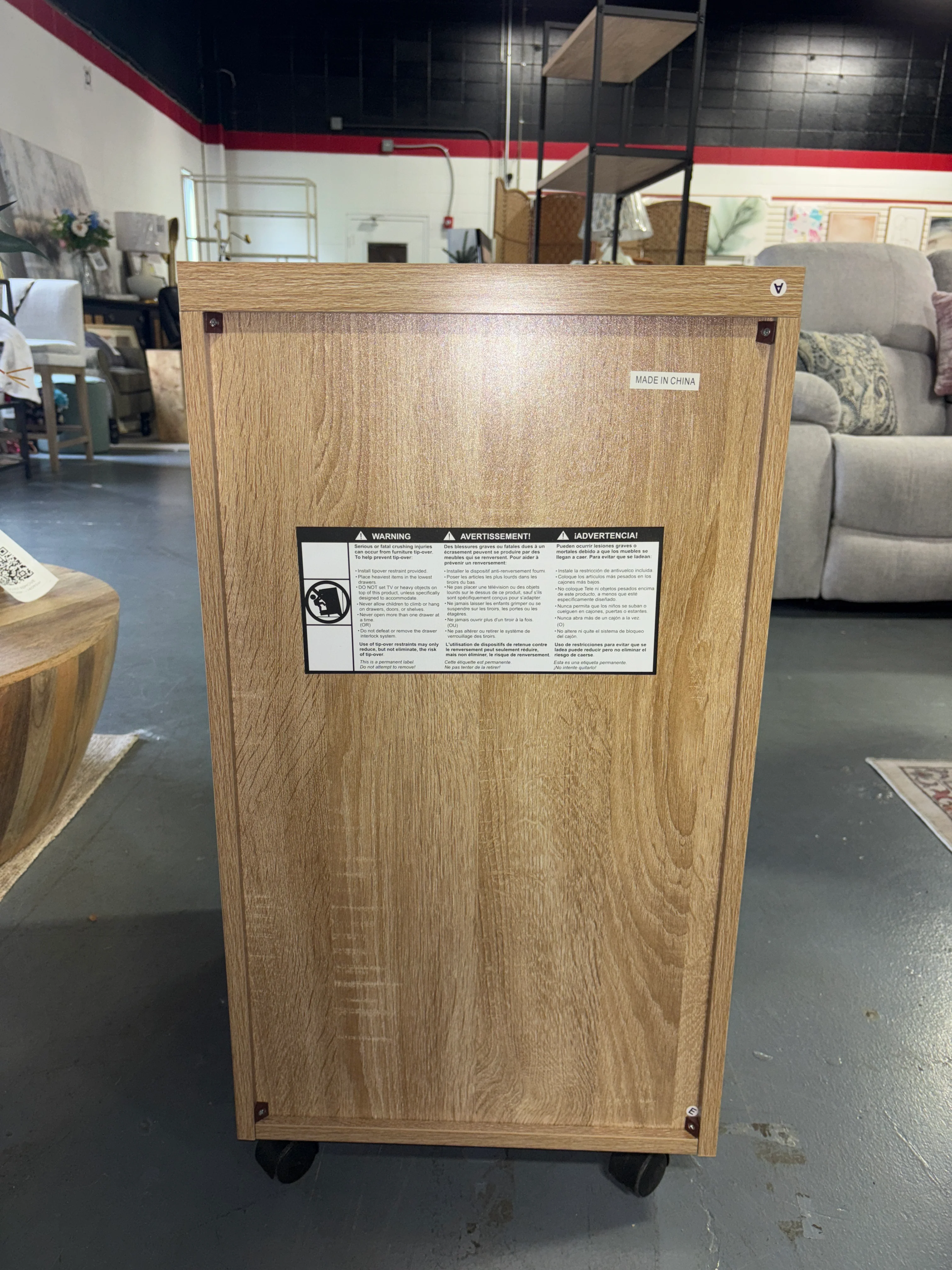 Kenner Mobile File Cabinet Wood SHOWROOM ITEM - Image 4
