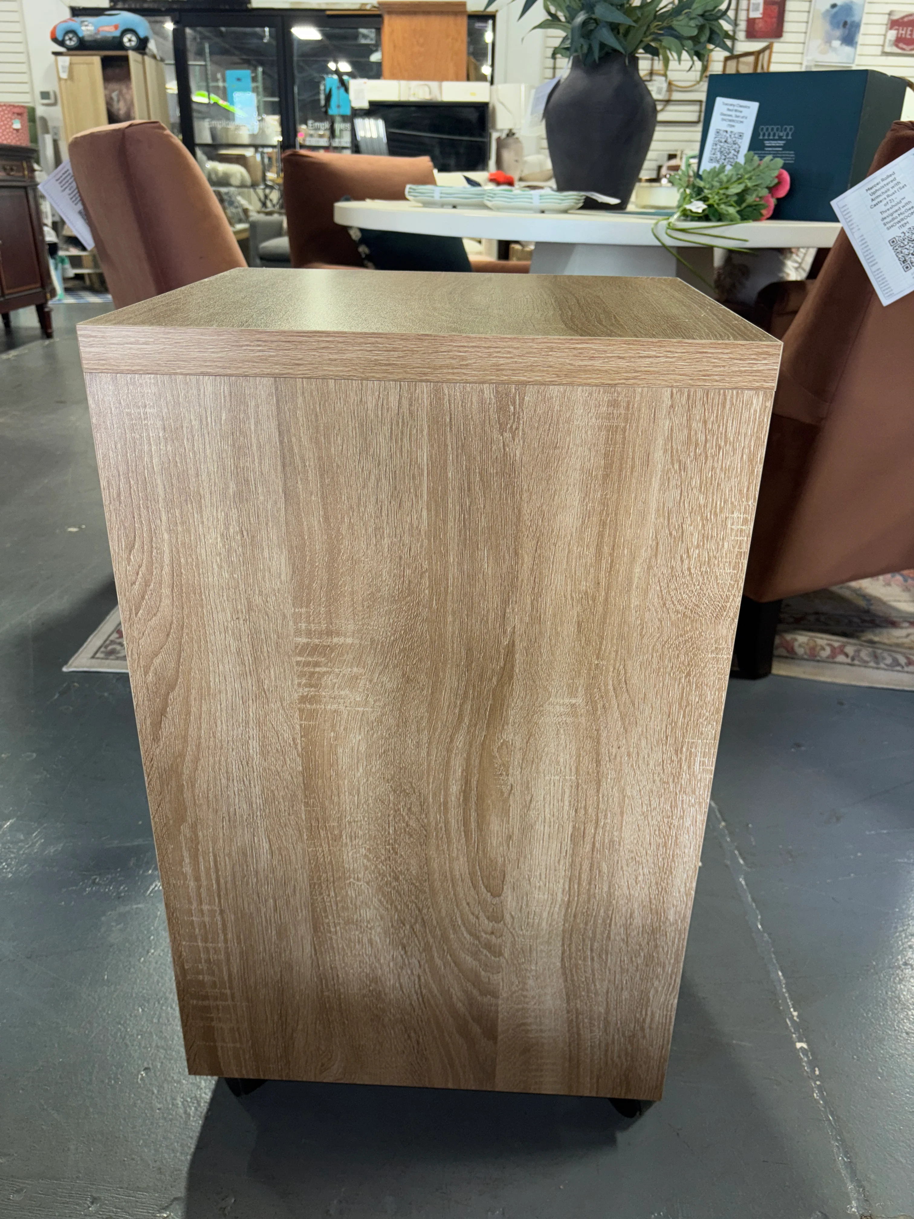 Kenner Mobile File Cabinet Wood SHOWROOM ITEM - Image 5