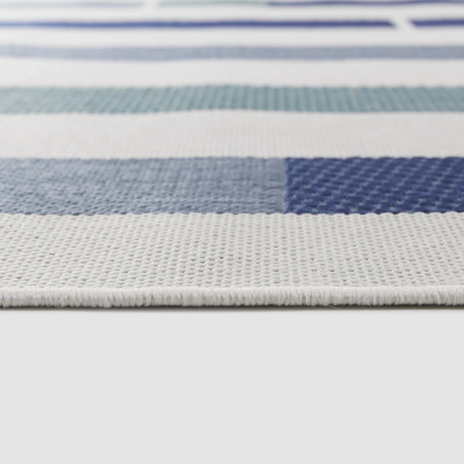 Kenno Modern Stripes Area Rug in Blue/Ivory 5'3" x 7' - Image 3