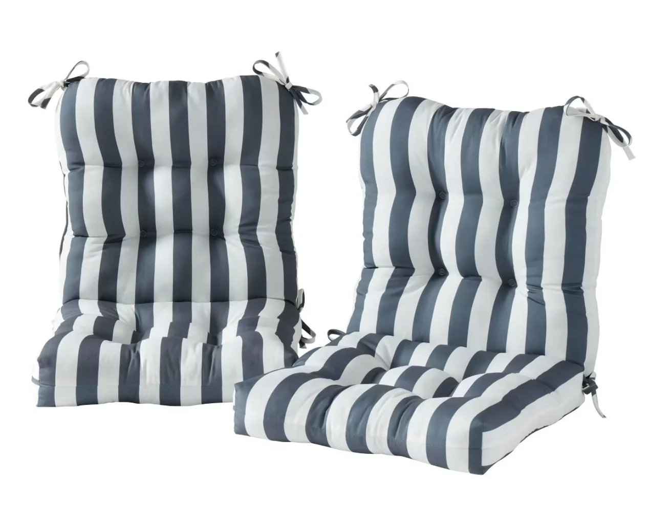 Kensington Garden 2pc 21"x21" Striped Outdoor Seat and Back Cushion Set SHOWROOM ITEM