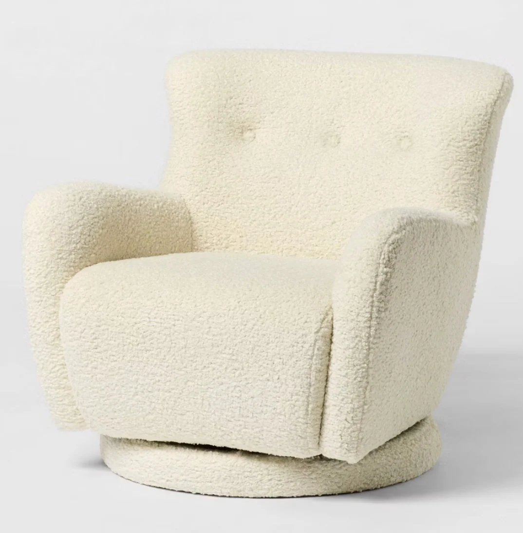 Kessler Swivel Chair Cream - Threshold™ designed with Studio McGee SHOWROOM ITEM