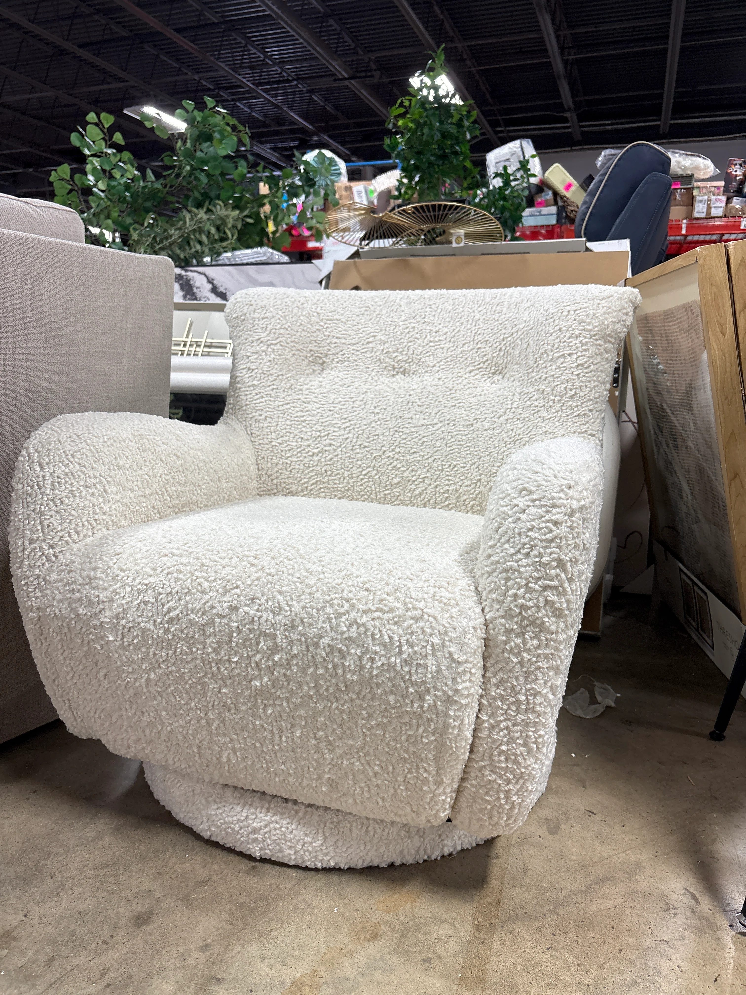 Kessler Swivel Chair Cream - Threshold™ designed with Studio McGee SHOWROOM ITEM - Image 2