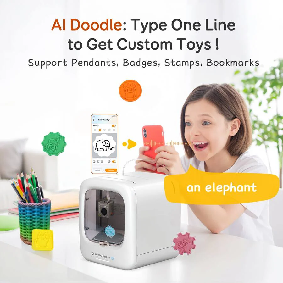 Kid 3D Printer & STEM Toy - White - Image 4
