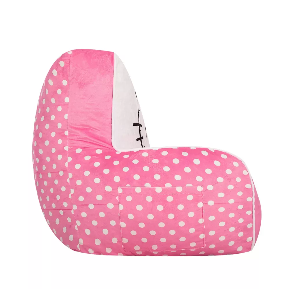 Kids' Compressed Foam Plush Chair Pink - Image 2