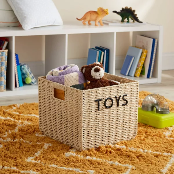 Kids' Large Woven Toys Storage Basket - Image 3
