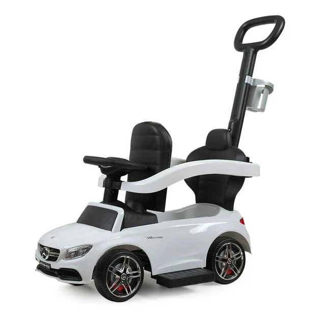 Kids Ride On Push Car, 3 in 1 Convertible Baby Toddler Stroller, Battery Powered Kids Electric Vehicles Toy for Children Boys & Girls