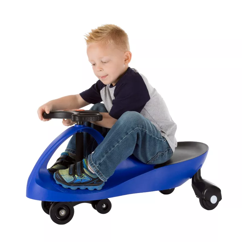 Kids' Zig Zag Wiggle Car Ride-On - Blue and Black - Image 3