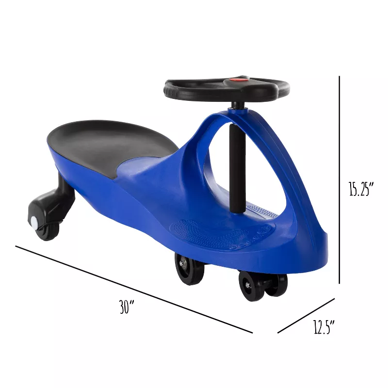 Kids' Zig Zag Wiggle Car Ride-On - Blue and Black - Image 5