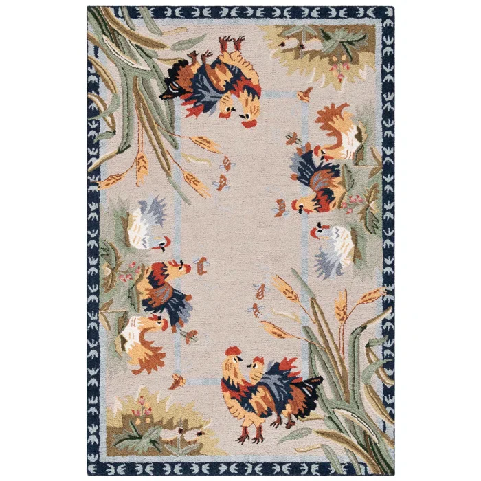 Kinchen Hand Hooked Wool Oriental Rug 2X4,