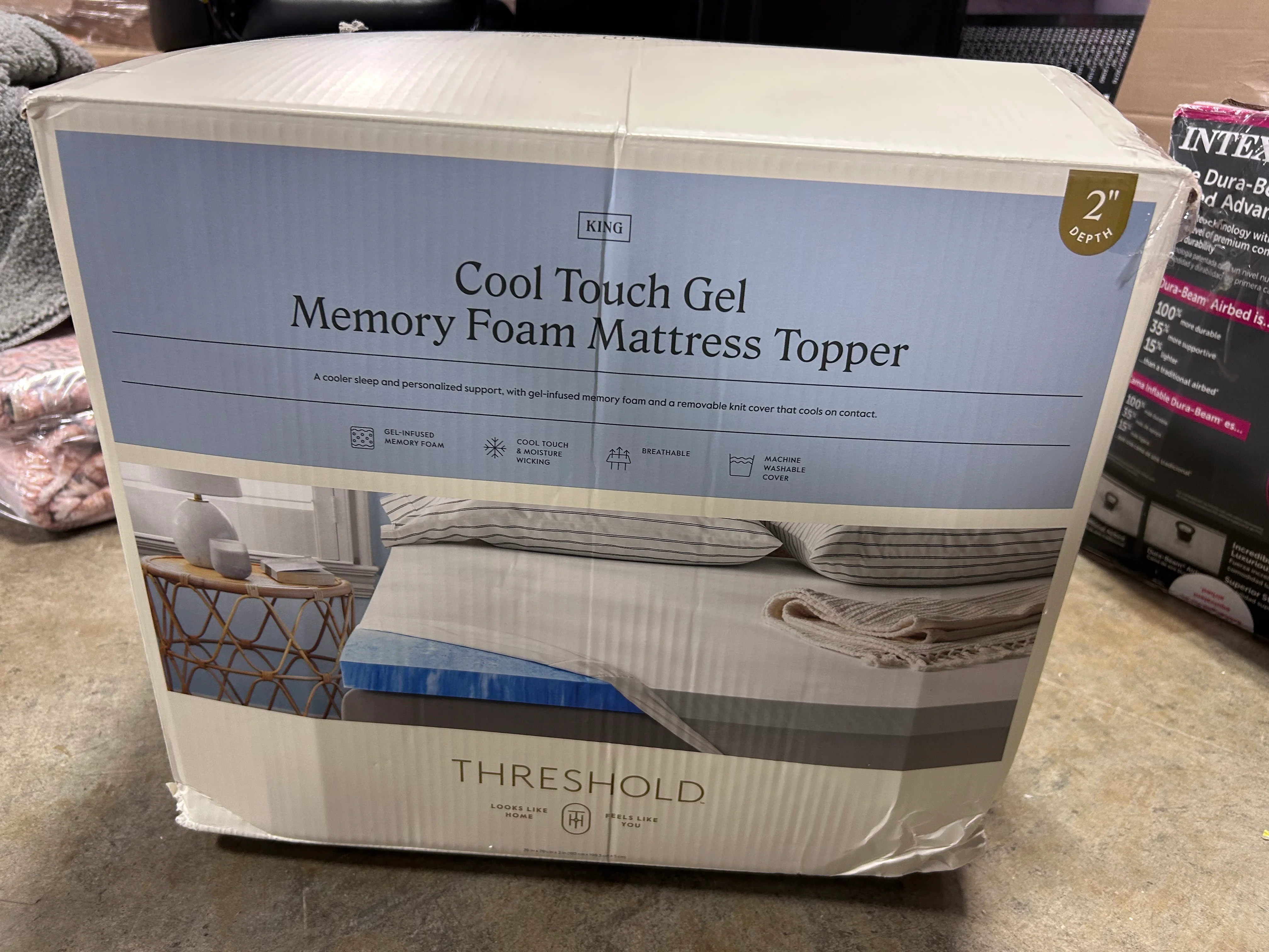 King Cool Touch Memory Foam Mattress Topper 6'x9'6" - Image 6