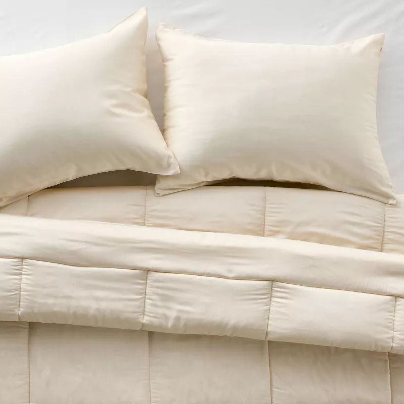 King/California King Rayon from Bamboo Comforter Set Natural - Image 5
