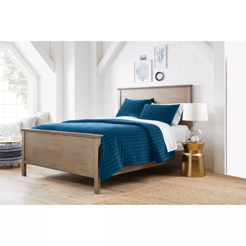 King Channel Stitch Velvet QUILT ONLY - Navy - Image 2