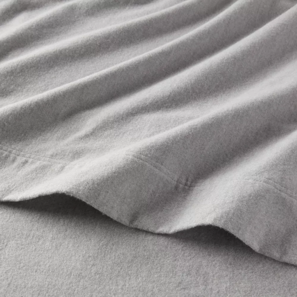 Christmas Ultra Soft Flannel Sheet Set Eco Melange Gray King - Image 4