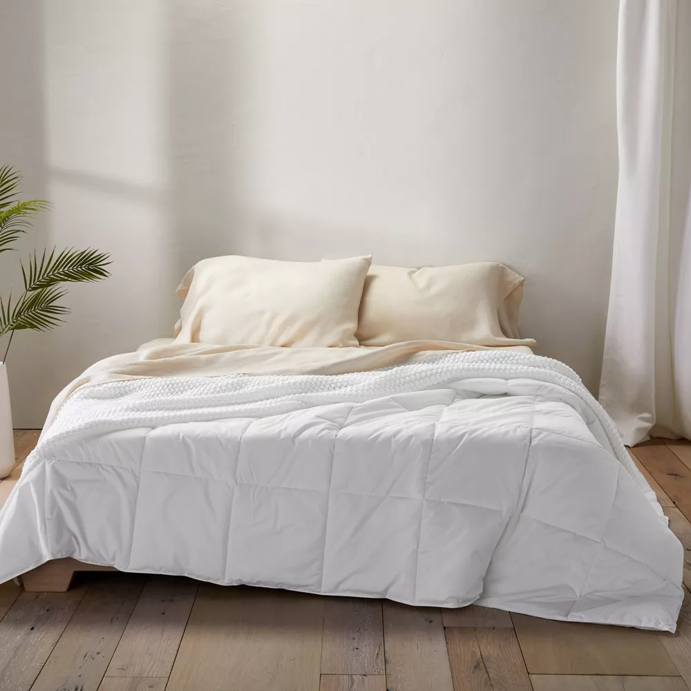 Chunky Knit Bed Blanket White King - Image 4