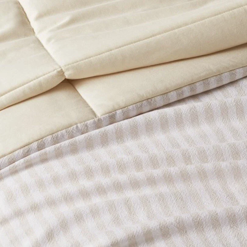 Heavyweight Linen Blend Stripe Comforter & Sham Set - King - Image 5