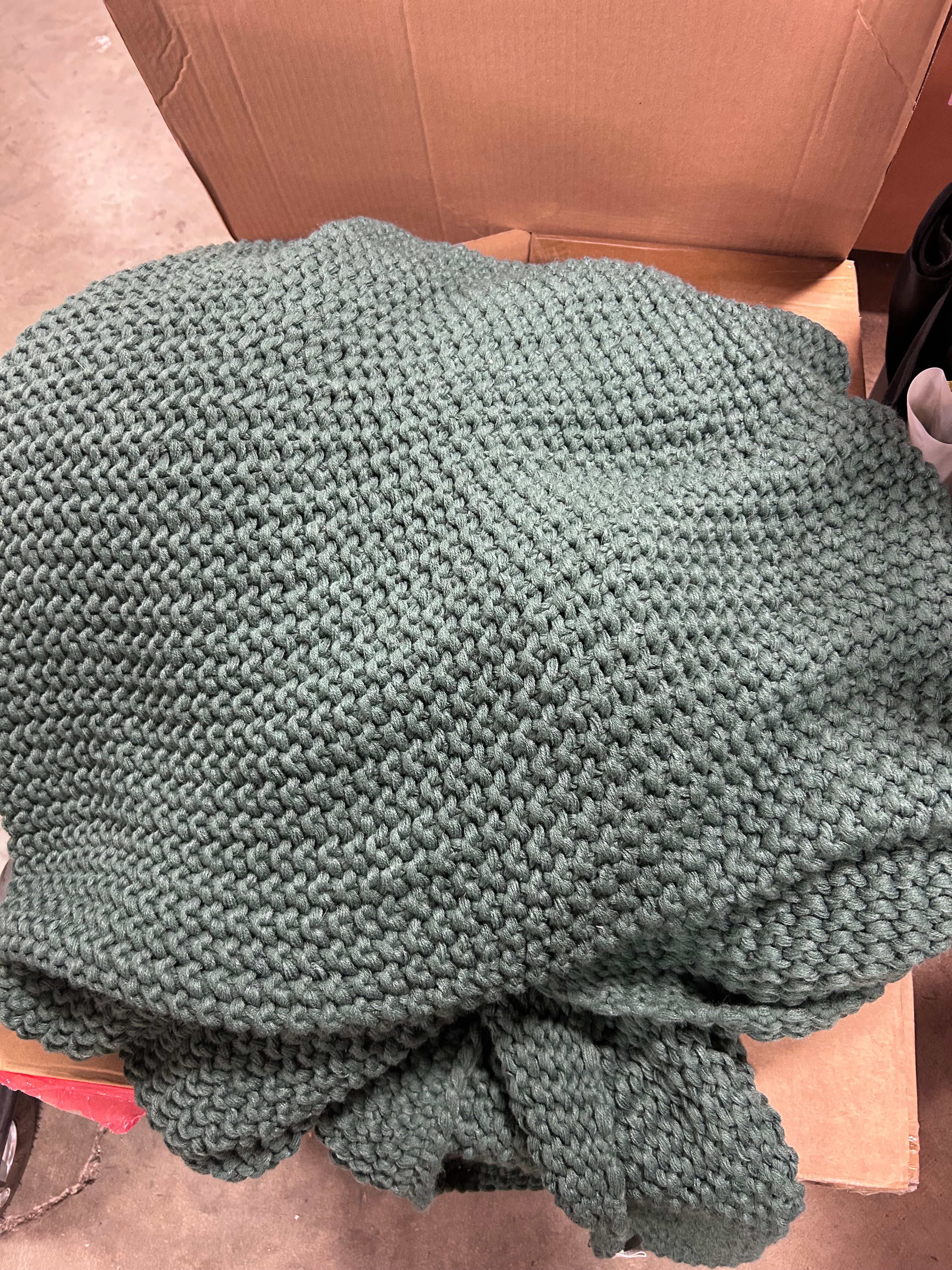 King Knit Blanket Dark Teal - Image 5