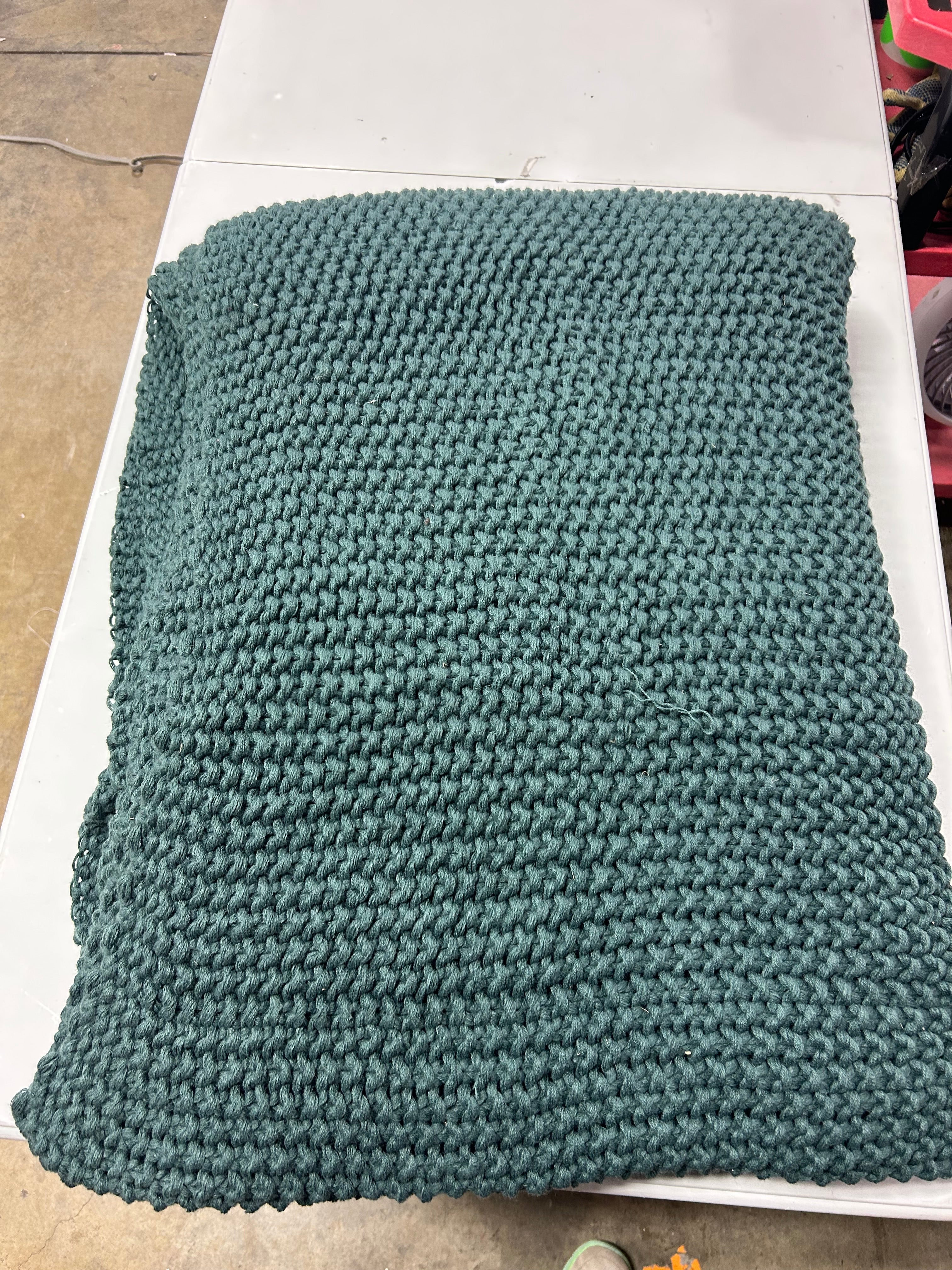 Knit Blanket Dark Teal King - Image 5