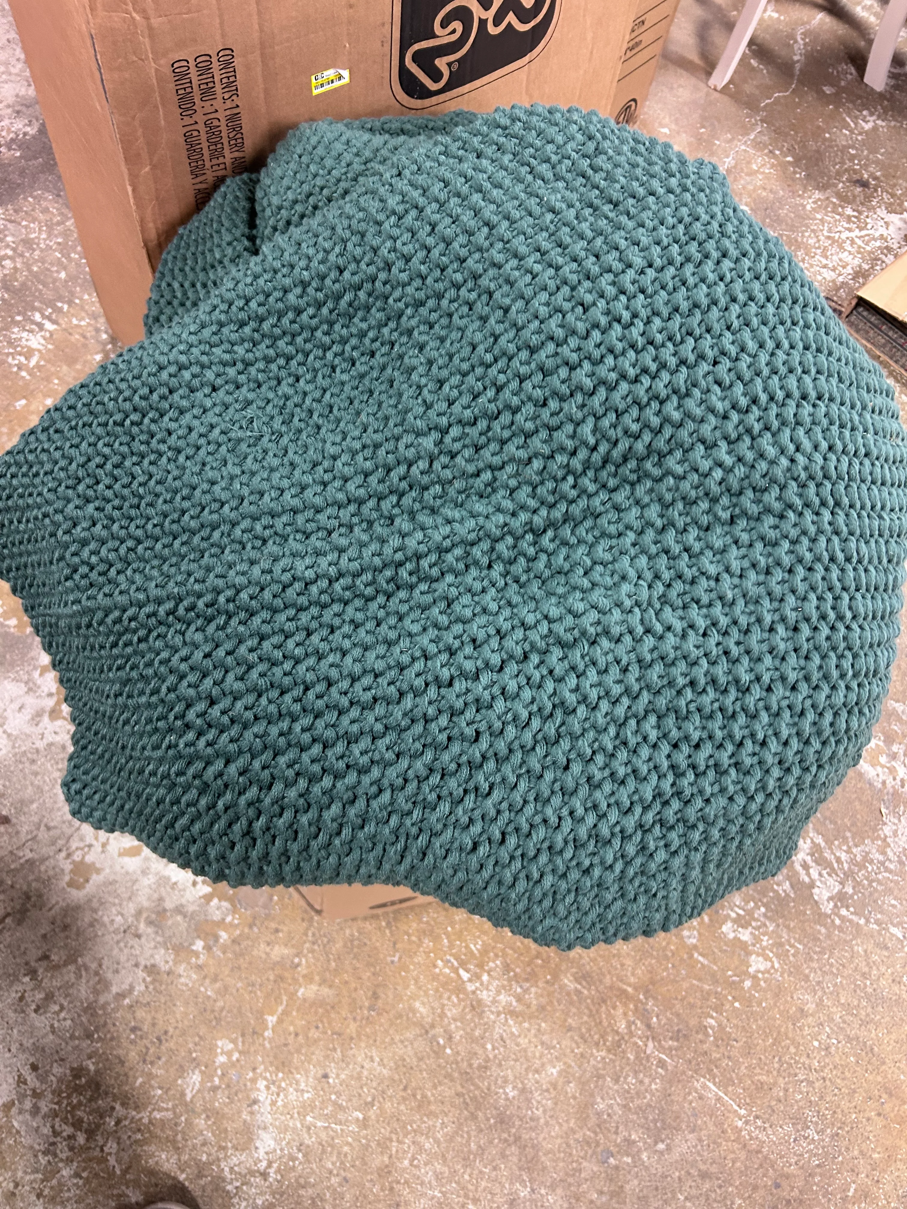Knit Blanket Dark Teal King - Image 5