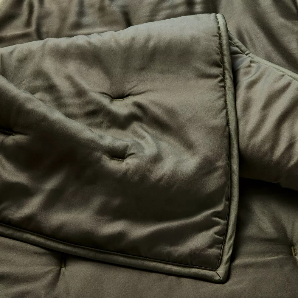 King Rayon from Bamboo Quilt Dark Olive Green - Image 2