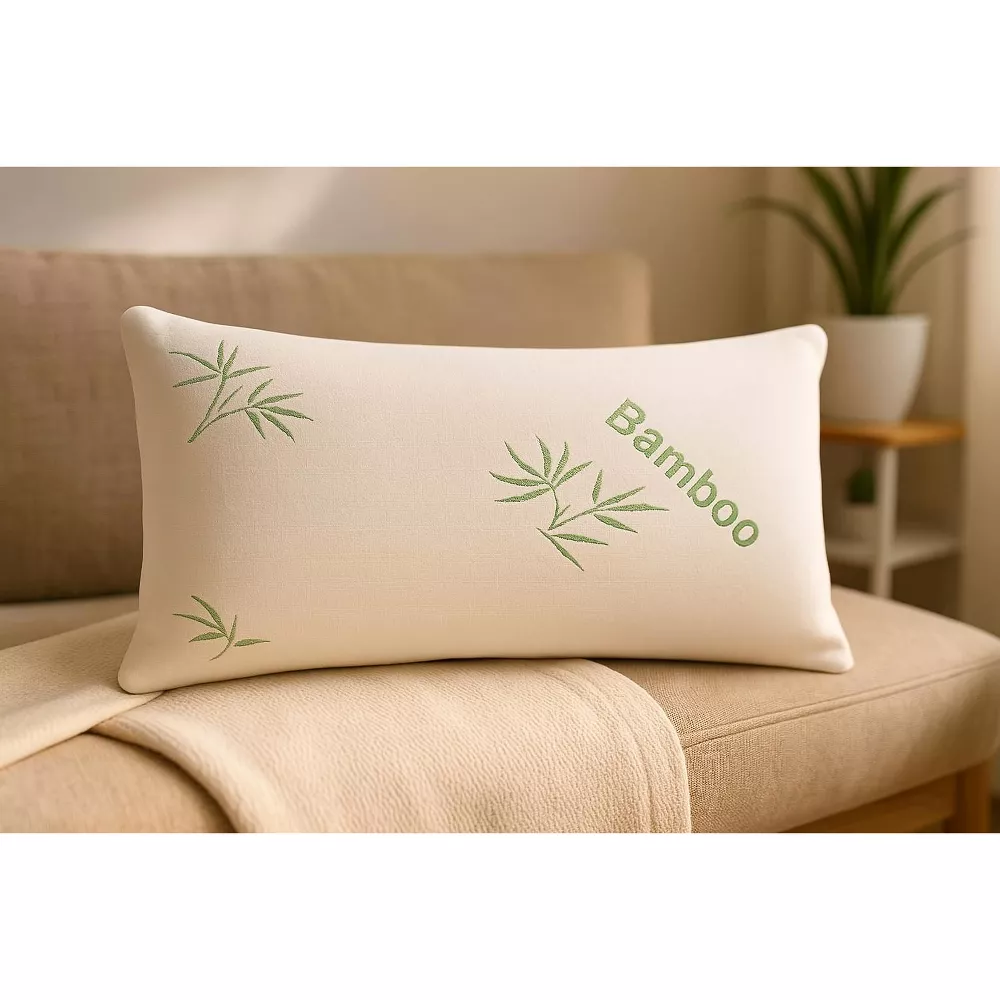 Soft Plush Bamboo Memory Foam Support Pillow King - Image 2