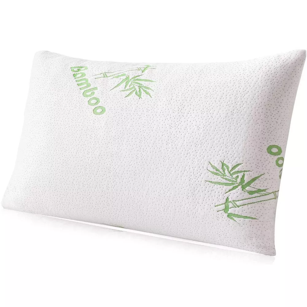 Soft Plush Bamboo Memory Foam Support Pillow King - Image 4