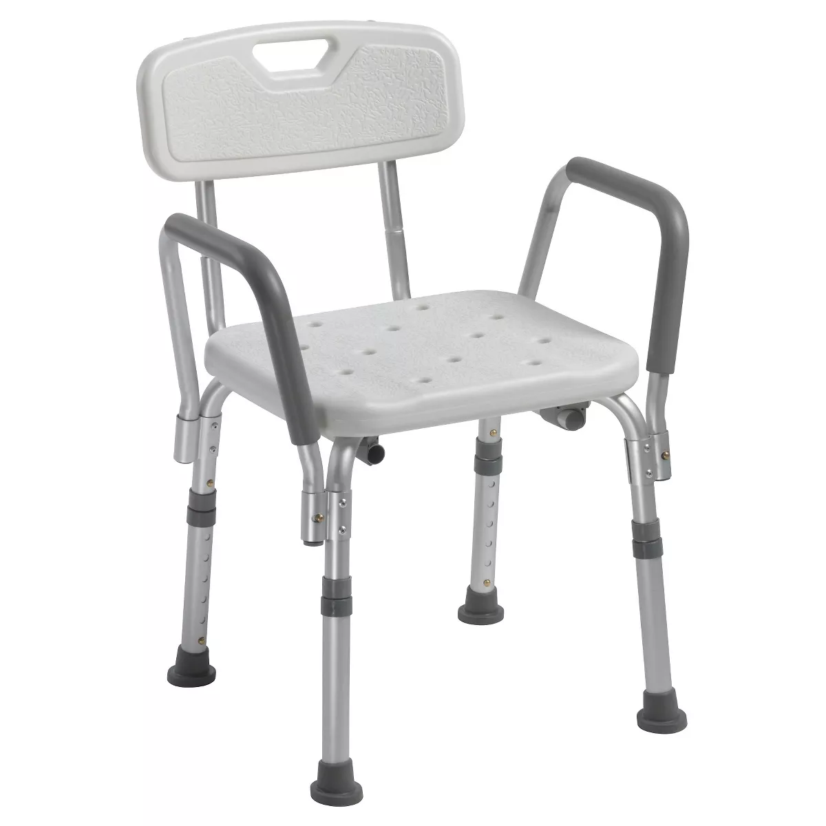 Knock Down Bath Bench with Back and Padded Arms