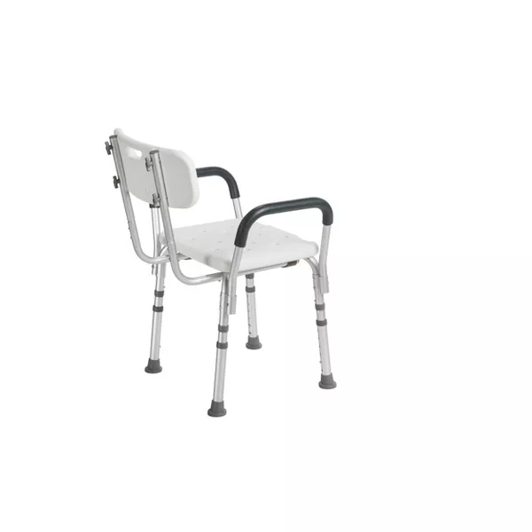 Knock Down Bath Bench with Back and Padded Arms - Image 2