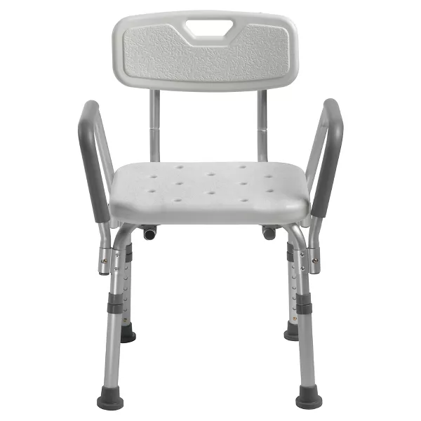 Knock Down Bath Bench with Back and Padded Arms - Image 4
