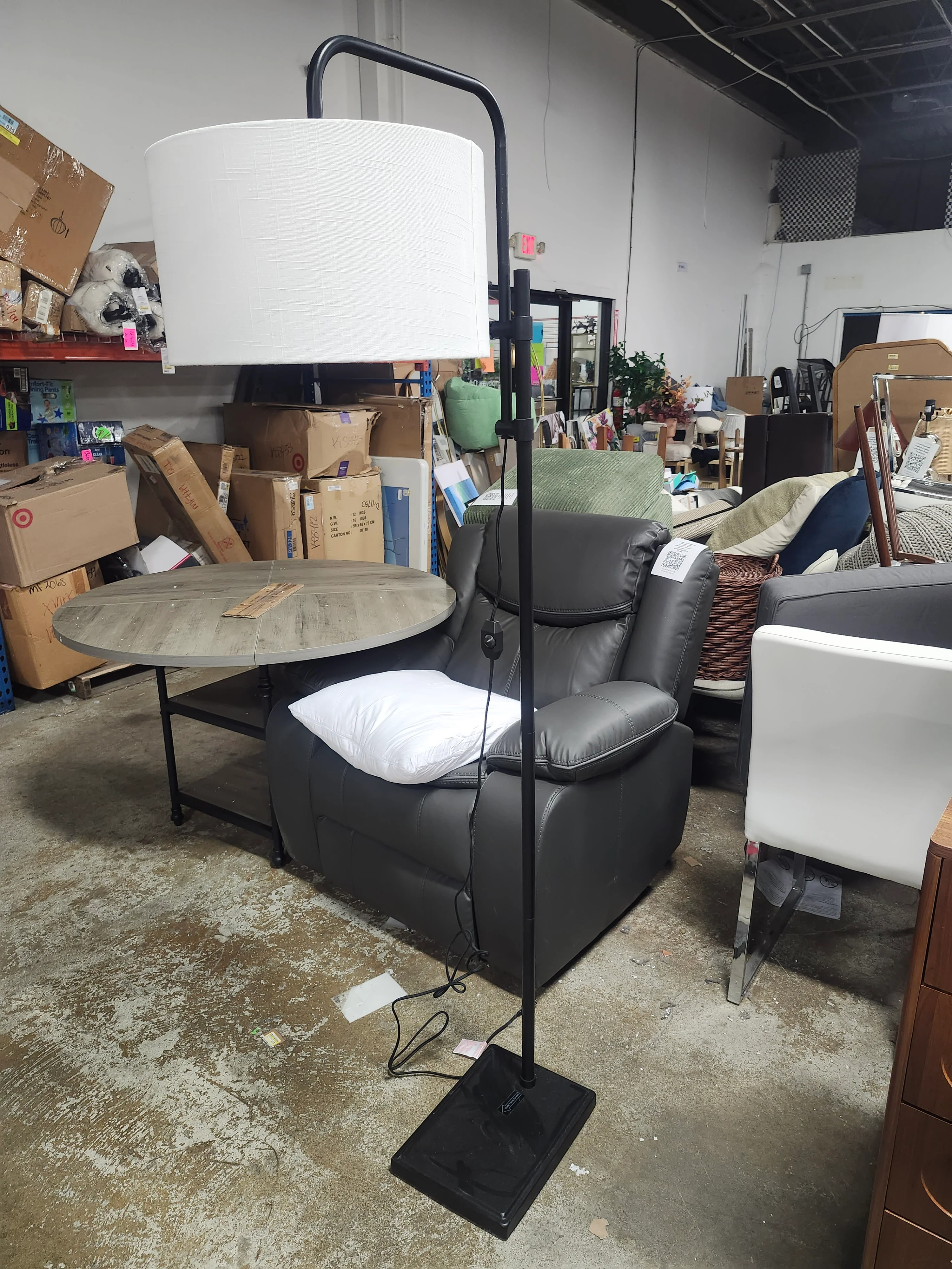 Knox Floor Lamp - Threshold™: Modern Black Standing Lamp with Dimmer Switch SHOWROOM ITEM - Image 2