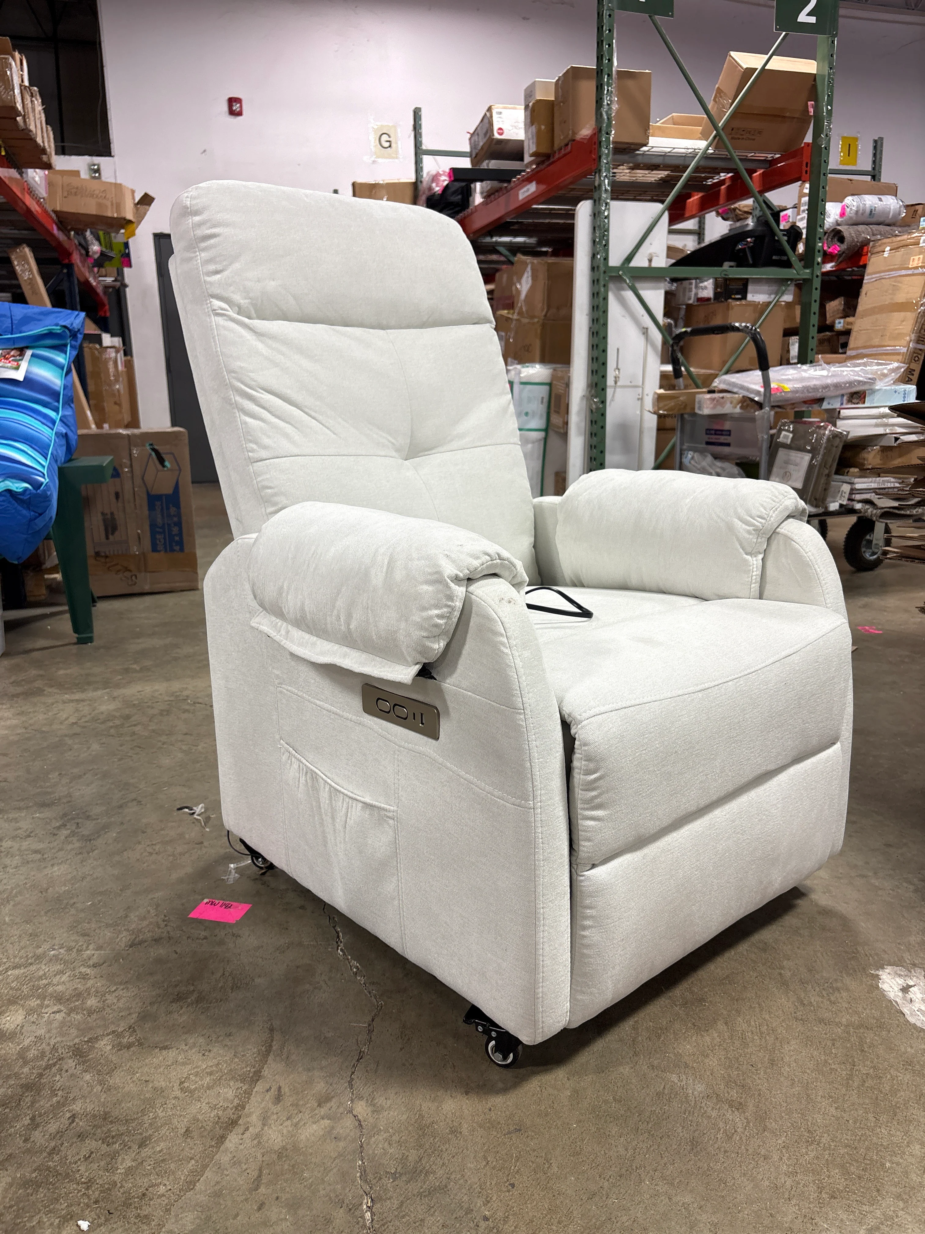 KORSER Recliner Chair , Electric Recliner With Heat And Massage, Recliners With Wheels, Swivel Recliner With USB Ports, Side Pockets SHOWROOM ITEM - Image 2
