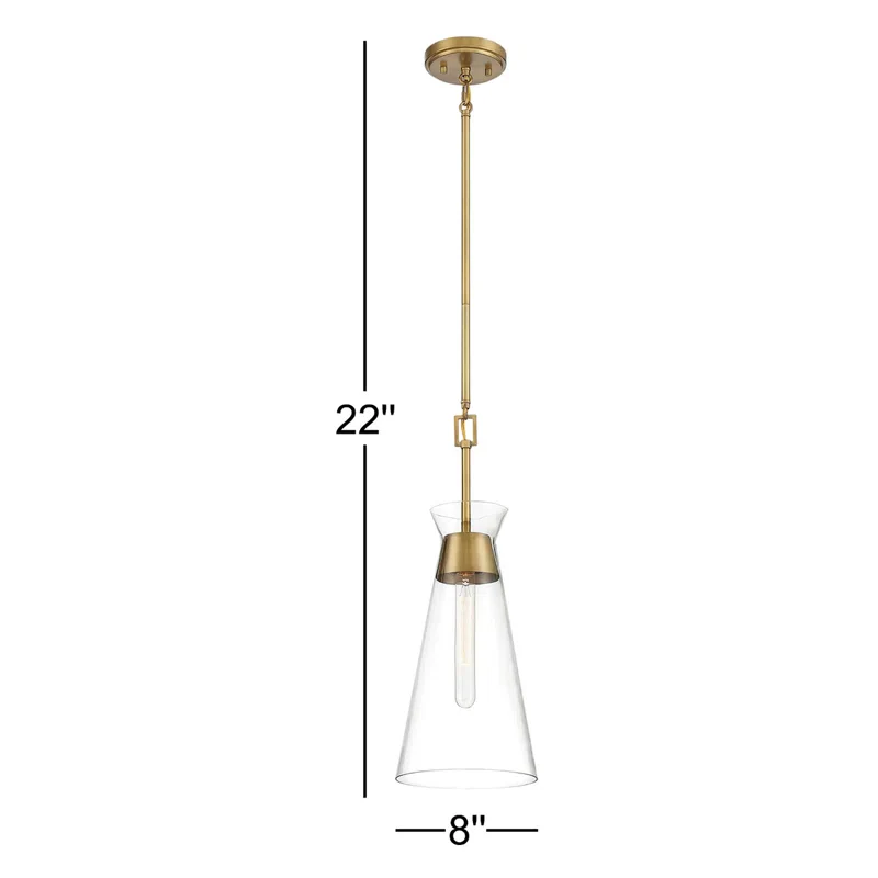 Lakewood 1-Light Pendant in Brass - Image 3